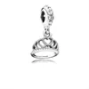 Andy Jewel Tualentic 925 Silver Beads Heart Heartly Tiara Pendant Charm Fits Fits Fits 유럽 판도라 스타일 팔찌 목걸이 791738cz