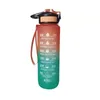 32OZ Motiverende Fitness Sports Waterfles met Tijd Marker Straw, Grote Brede Mond Lekvrij Duurzaam door zee JJLB14794