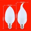 2W E12 E14 LED Flame Light Bulb AC85-265V