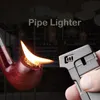 JOBON Oblique Pipe Cigar Gas Lighter Refill Multifunzionale Butano Accendisigari Manomissione/Coltello/Aghi Accessori per fumatori