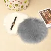 Teppiche 60/40/30 cm runde Bodenmatte Weichwaschbar künstliche Schaffell Pelz Wollteppiche für Läuferstühle Bett Home Dekoration