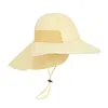 Dzieci letnie czapki chłopcy z klapką na szyi UV ochrona safari kapelusz dziecięcy letni czas podróży 212 lat 220608