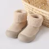 First Walkers engrosados ​​de calcetines para niños zapatos de invierno súper cálidos niños chicas niñas para bebés zapato interior calzado botas nacidas