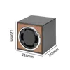 شاهد Watch Winder for Automatic Watches إصدار جديد 4 6 ملحقات Wooden Watch Watches Collector Collector 3 Rotation Mode Single H2626664