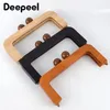 1pc Deepeel 20cm sac cadre manche en bois sacs en bois fermeture baiser fermoir sac à main cadres serrure boucles bricolage accessoires pour sacs à main 220610