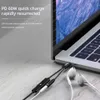 2-in-1 USB C naar 3,5 mm hoofdtelefoonaansluiting Adapter Type C Charge Audio Aux-adapter