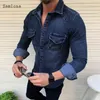 Men Jackets Jackets de manga longa Jean Outerwear Plus Size 3xl Mens moda Autumn Novo Jeans de rua casual casual Jeans Style Thin Style Y220803