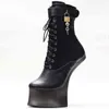Boots Jialuowei 7Im High Heel New Fancy Play Bootfetish Ankle Platform i Stock Snabb frakt Size36-46 220805