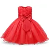 Ano Girl Red Christmas Dress Crianças bebês Festas Princesa Fantas Crianças Vestidos para Meninas Roupas Papai Noel 2 3 4 5 6T Y201020