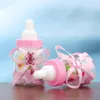 24pcs Girl Boy Baby Shower Decorations Chocolate Candy Bottle Baptism Favors Box Mini Feeding Bottles Birthday Party Gift