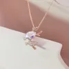 Colares pendentes Colar de Designer de Deer Trendy Feito com Cristal Austríaco para Garotas Jóias de Casamento de Jóias de Natal Mulheres Presentes