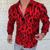 Camicie eleganti da uomo Camicia da uomo di lusso moda Slim Fit Esercizio manica lunga Stampa rossa Chemise Homme Social Club Prom M-3XLUomo Vere22