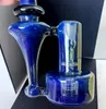 2023 bong ash catcher narghilè a nido d'ape shisha Vetro borosilicato edizione limitata Sapphire Silver Narghilè piattaforma petrolifera diesel schiuma macchina narghilè a tutta altezza 7,8 pollici