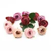 100st Tea Buds Rose Artificial Flowers Wedding Home Dekoration Tillbehör DIY Gåvor Box Armband Crafts Scrapbooking Po Props 220406