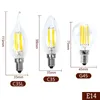 Retro Edison E27 E14 Светодиодная лампа фантазии 220V-240 В лампочка C35 G45 A60 ST64 G80 G95 G125 Стеклянная лампа Винтажная свеча H220428