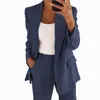Kadınlar Suits Blazers Sonbahar Kış Giysileri Moda Çentikli Yaka İnce Blazer Zarif Ofis Gevşek Uyum Hardian Kadınlar Düz Renkli Ceket Ja