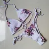 Seksowna trójkąt push up set bikini brazylijskie thong stroje kąpielowe Ruche Bandage Bikini Dwuczęściowy kostium kąpielowy Micro Biquini 220527