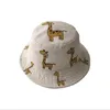 Karikatür zürafa çocukları kova şapka kızlar erkekler panama şapkası bahar yaz açık gündelik güneş 38 yıl 2205138246707