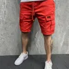 202 summer Mens Shorts Fitness Cotton Casual Drawstring Short Pants High Quality Men s Multi pocket Sports 220621