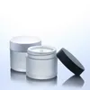 Pots en plastique PET givrés de 50g, pot de crème cosmétique avec couvercle blanc/noir pour baume à lèvres, masque de boue