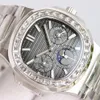 Luxe volledig Mosonite Diamond mechanisch horloge Quartz uurwerk waterdicht Topkwaliteit Klassiek 40MM waterdicht polshorloge Mode Orologio di LussoGNQ7 tafel