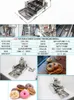 Ticari Otomatik Elektrikli Mini 4 Sıralar Donut Makine Paslanmaz Çörek Çörek Fritöz Maker Snack Pişirme Ekipmanları