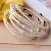 9 Styles Fashion Pearl Headband For Women Girl Hair Hoop Female Mesh Hair Band Korean Fairy Hairpin Simple Temperament Princess Head Hoops