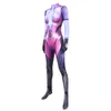 Halloween Widowmaker Cosplay Kostuum Dames Vrouwelijke Meisjes Pak Zentai Superhero Bodysuit Volwassenen / Kinderen