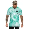 Men's T-Shirts White Collared Long Sleeve Mens Summer Hawaii Beach Casual Sports Tie Dye Round Neck T Shirt Tops Fitted ShirtsMen's