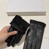 Gants en cuir personnalisés à cinq doigts pour femmes, avec lettres décoratives, tendance, pour activités d'hiver en plein air, gants chauffants