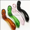 Rökande rör Tillbehör hushåll diverse hem Garden High Borosilicate Colored Glass Hookah Pipe Tobacco Cross-Border E-Commerce och F