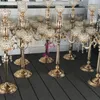 75 cm lange glazen kaarsenhouder goedkope kristallen bol stick centerpieces voor bruiloft Grand Event Table top centerpieces decoratie