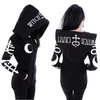 Women Hoodies Gothic Punk Moon Letter Print Sweatshirts Autumn Winter Long Sleeve Jacket Zipper Coat Casual Hoodies Women LJ201103