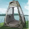 Kamuflaż namiot do łowienia pod lodem dla 1 osoby przeciw komarom odporny na deszcz krem do opalania podwójne drzwi 2 okna wyskakujące szybkie otwieranie 150*150*190 cm H220419
