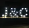 Anpassad vit LED -upplyst skylt inklusive 3 bokstäver dekorerat sovrum utan batteri 220630