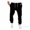 Brand Mens Khaki Pantalon Hip Hop Harem Joggers Pantalons mâles Pantalons masculins Joggers masculins Solid SweatPants Taille 6xl259i