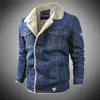 Hommes vestes hiver 2022 bleu hommes Denim polaire épais chaud manteaux mâle Slim Fit décontracté mode Cowboy veste grande taille 6XL hommes