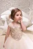 2022 Champagen Prinses Glitz Baljurk Kleine Meisjes Pageant Jurken Fuchsia Kleine Baby Camo Bloemenmeisjesjurk Met Kralen BC0063 269l