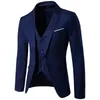 Herenpakken blazers aycosin mannen mode slanke fit blazer feest jas man solide zakelijk bruiloft mannelijke vestjack katoen formele sets