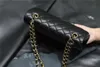 7A Top Designe custom luxury brand handbag channel Women's bag 2021 leather gold chain crossbody 2.55cm black and white pink cattle clip sheepskin shoulder