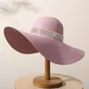 Wide Brim Hats Straw Hat 15CM Big Rhinestone Accessories 2022 Summer Women's Beach Vacation Sunscreen For WomanWide Davi22