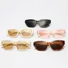 نظارة شمسية سلسلة الساق نساء أزياء صغيرة إطار قطة عين العين متعددة الأضلاع العصرية الظلال الظلال للسيدات من WomenSunglasses1484425