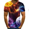 Mężczyźni 3D T Shirt Casual krótkie rękawe O szyję moda natura TEE TEE TEES 2206618