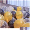 Balloon Novelty Gag Toys Gifts 30Pcs 12 Inch Latex Set Star Clear Gold Balloons Wedding Decoration Baby Shower Birthday Party Supplies Ho