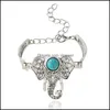 Charm Bracelets Vintage Designer Retro Elephant Owl Boho Jewelry Bangles Vipjewel Drop Delivery 2021 Vipjewel Dhuhw