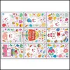 Other Festive Party Supplies 9 Sheets/Set Easter Egg Bunny Kawaii Diy S Dhevz