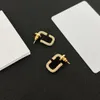 Diseñador Pendientes de aro Stud Joyería de moda para mujer Pendiente de diamante de lujo Oro Hombres Aros Pendiente Joyas Carta Ear Studs 2203301D