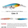 Högkvalitativ K1629 11,5 cm 10,5 g Hard Minnow Fishing Lures Bait Life-Like Swimbait Bass Crankbait For Pikes/Trout/Walleye/Redfish Tackle Strong Threble Hooks 10pcs/Kit