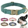 Personalized Dog ID Collar Customized Dogs Tag Collars With Metal Buckle Leather Padded for Small Medium Dogs Pitbull Buldog 220610