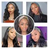 Human hair Headband Wig 150% Brazilian Body Wave With Head Band No Glue Scarf Wig Vendors